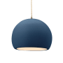Justice Design Group Radiance 12" Wide Pendant with a Ceramic Midnight Sky Shade Antique Brass