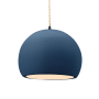 Justice Design Group Radiance 12" Wide Pendant with a Ceramic Midnight Sky Shade Matte Black