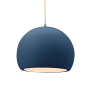 Justice Design Group Radiance 12" Wide Pendant with a Ceramic Midnight Sky Shade Brushed Nickel