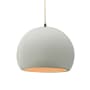 Justice Design Group Radiance 12" Wide Pendant with a Ceramic Matte White and Champagne Gold Shade Matte Black