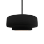 Justice Design Group Radiance 15" Wide Pendant with a Ceramic Carbon Matte Black Shade Matte Black
