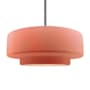 Justice Design Group Radiance 17" Wide Pendant with Gloss Blush Shade Brushed Nickel / Glosh Blush