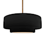 Justice Design Group Radiance 17" Wide LED Pendant with Carbon Matte Black Shade Brushed Brass / Carbon Matte Black