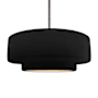 Justice Design Group Radiance 17" Wide LED Pendant with Carbon Matte Black Shade Brushed Nickel / Carbon Matte Black