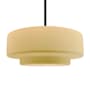 Justice Design Group Radiance 17" Wide LED Pendant with Muted Yellow Shade Matte Black / Muted Yellow
