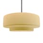 Justice Design Group Radiance 17" Wide LED Pendant with Muted Yellow Shade Brushed Nickel / Muted Yellow