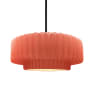 Justice Design Group Radiance 15" Wide Pendant with a Ceramic Gloss Blush Shade Matte Black
