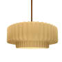 Justice Design Group Radiance 15" Wide Pendant with a Ceramic Muted Yellow Shade Polished Brass