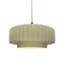 Justice Design Group Radiance 15" Wide Pendant with a Ceramic Vanilla Gloss Shade Matte Black