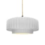 Justice Design Group Radiance 15" Wide Pendant with a Ceramic Gloss White Shade Matte Black