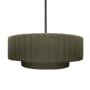 Justice Design Group Radiance 16" Wide Pendant with a Ceramic Matte Green Shade Brushed Nickel