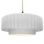 Justice Design Group Radiance 16" Wide Pendant with a Ceramic Gloss White Shade Matte Black