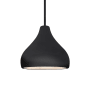 Justice Design Group Radiance 8" Wide LED Mini Pendant with a Ceramic Gloss Black Shade Matte Black