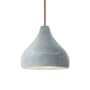 Justice Design Group Radiance 8" Wide Mini Pendant with Concrete Shade Antique Brass / Concrete