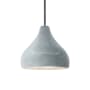 Justice Design Group Radiance 8" Wide Mini Pendant with Concrete Shade Matte Black / Concrete