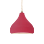 Justice Design Group Radiance 8" Wide Mini Pendant with a Ceramic Cerise Shade Antique Brass