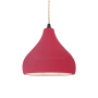Justice Design Group Radiance 8" Wide Mini Pendant with a Ceramic Cerise Shade Matte Black