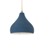 Justice Design Group Radiance 8" Wide Mini Pendant with a Ceramic Midnight Sky Shade Antique Brass