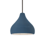 Justice Design Group Radiance 8" Wide LED Mini Pendant with a Ceramic Midnight Sky Shade Brushed Nickel
