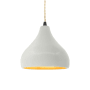 Justice Design Group Radiance 8" Wide Mini Pendant with a Ceramic Matte White and Champagne Gold Shade Matte Black