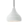 Justice Design Group Radiance 8" Wide Mini Pendant with a Ceramic Gloss White Shade Brushed Nickel