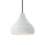 Justice Design Group Radiance 8" Wide LED Mini Pendant with a Ceramic Gloss White Shade Brushed Nickel