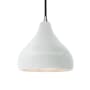 Justice Design Group Radiance 12" Wide LED Pendant with a Ceramic Gloss White Shade Matte Black