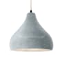 Justice Design Group Radiance 14" Wide LED Pendant with Twisted Beige Cord and Concrete Shade Matte Black / Concrete