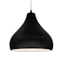 Justice Design Group Radiance 14" Wide Pendant with Twisted Beige Cord and Carbon Matte Black Shade Matte Black / Carbon Matte Black