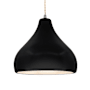 Justice Design Group Radiance 14" Wide Pendant with Twisted Beige Cord and Carbon Matte Black Shade Brushed Nickel / Carbon Matte Black