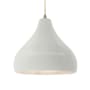 Justice Design Group Radiance 14" Wide LED Pendant with Twisted Beige Cord and Matte White Shade Antique Brass / Matte White