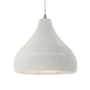 Justice Design Group Radiance 14" Wide LED Pendant with Twisted Beige Cord and Matte White Shade Brushed Nickel / Matte White