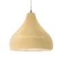 Justice Design Group Radiance 14" Wide Pendant with Twisted Beige Cord and Muted Yellow Shade Antique Brass / Muted Yellow