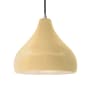 Justice Design Group Radiance 14" Wide LED Pendant with a Ceramic Muted Yellow Shade Brushed Nickel