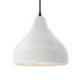 Justice Design Group Radiance 14" Wide LED Pendant with a Ceramic Gloss White Shade Matte Black