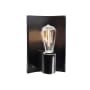 Justice Design Group Ambiance 10" Tall Wall Sconce with a Ceramic Carbon Matte Black Shade Brushed Nickel