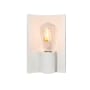 Justice Design Group Ambiance 10" Tall Wall Sconce with a Ceramic Gloss White Shade Polished Brass
