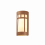 Justice Design Group Ambiance 21" Tall LED Wall Sconce with an Inner Styrene and Really Big Prairie Outer Ceramic Shade Adobe