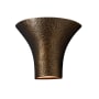 Justice Design Group Ambiance 10" Tall Wall Sconce Hammered Brass