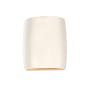 Justice Design Group Ambiance 10" Tall Open Top LED ADA Wall Sconce Matte White / Champagne Gold