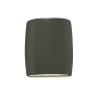 Justice Design Group Ambiance 10" Tall Open Top LED ADA Wall Sconce Pewter Green