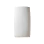 Justice Design Group Ambiance 2 Light 19" Tall LED Outdoor Wall Sconce Bisque