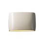 Justice Design Group Ambiance Collection 10" Tall LED Wall Sconce with Up / Down Lighting White Crackle