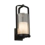 Justice Design Group Clouds Single Light 16-1/2" High Integrated 3000K LED Outdoor Wall Sconce with Off-White Clouds Resin Shade Matte Black