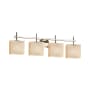Justice Design Group Clouds 32.5" Union 4 Light LED Bath Bar Brushed Nickel