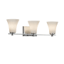 Justice Design Group Clouds 3 Light 26" Wide Round Bathroom Vanity Light Polished Chrome