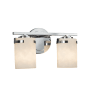 Justice Design Group Clouds 2 Light 13-3/4" Wide Bathroom Vanity Light with Off-White Clouds Resin Shade Polished Chrome