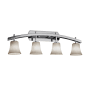 Justice Design Group Clouds 4 Light Vanity Light Polished Chrome