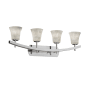 Justice Design Group Clouds 4 Light Vanity Light Brushed Nickel