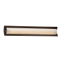 Justice Design Group Clouds 30" Lineate 1 Light LED ADA Compliant Bath Bar Dark Bronze
